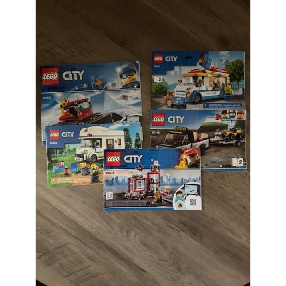 Lego City Lot‎ Of 5 Instruction Manuals ONLY 60215 60148 60222 60283 60253